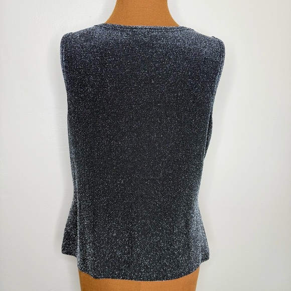 Vintage Karen Kane Metallic Stretchy Two Piece Set Tank Top and Cardigan XL/L - Picture 7 of 17